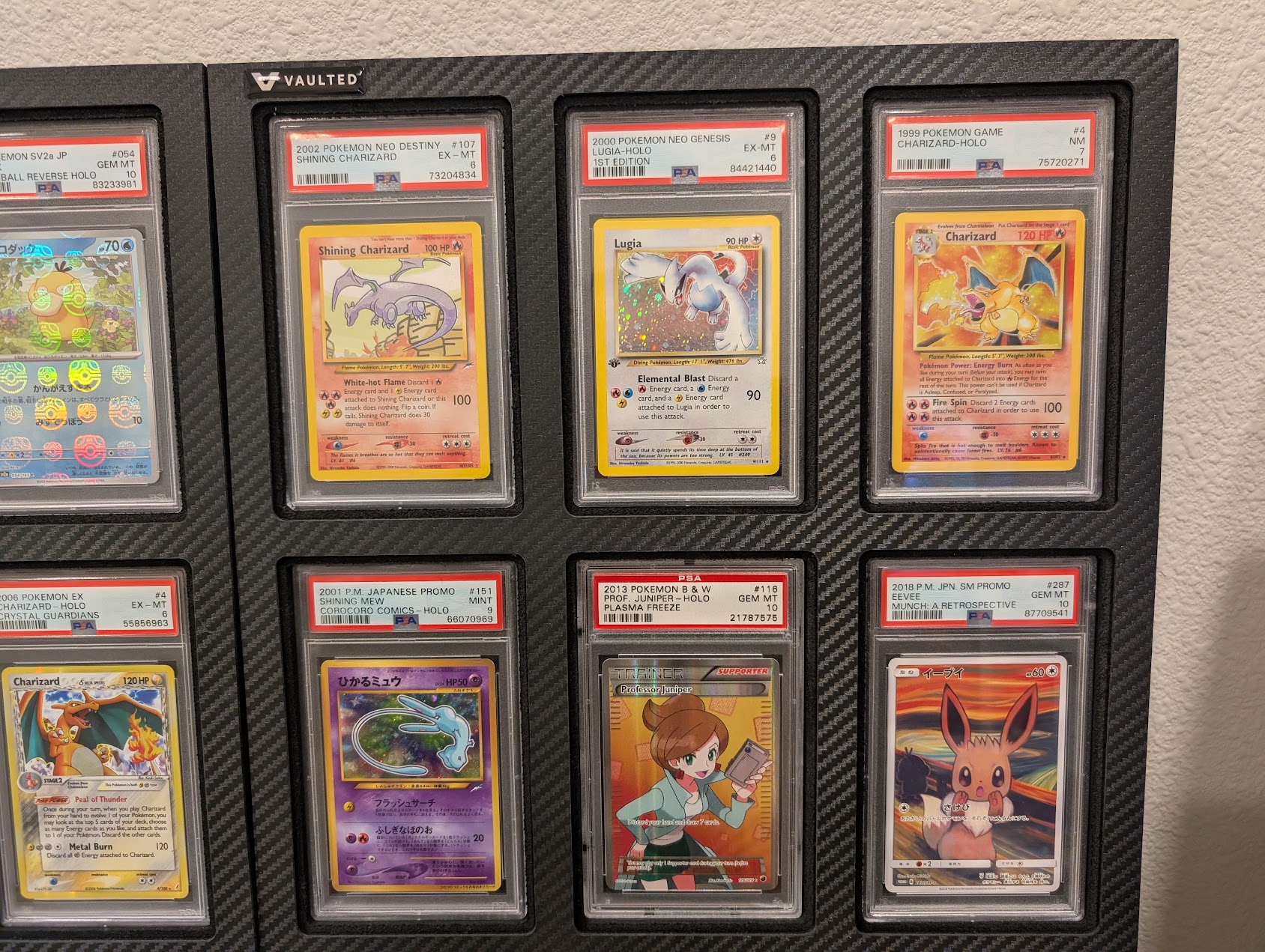 Graded Pokemon trading cards collection